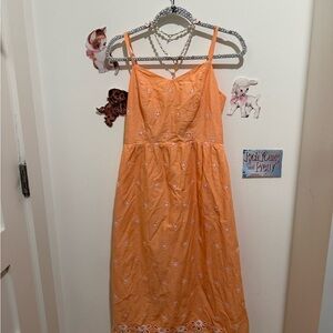 Old Navy Peach Embroidered Maxi Dress